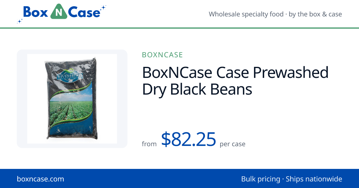 BoxNCase Case Prewashed Dry Black Beans | BoxNCase